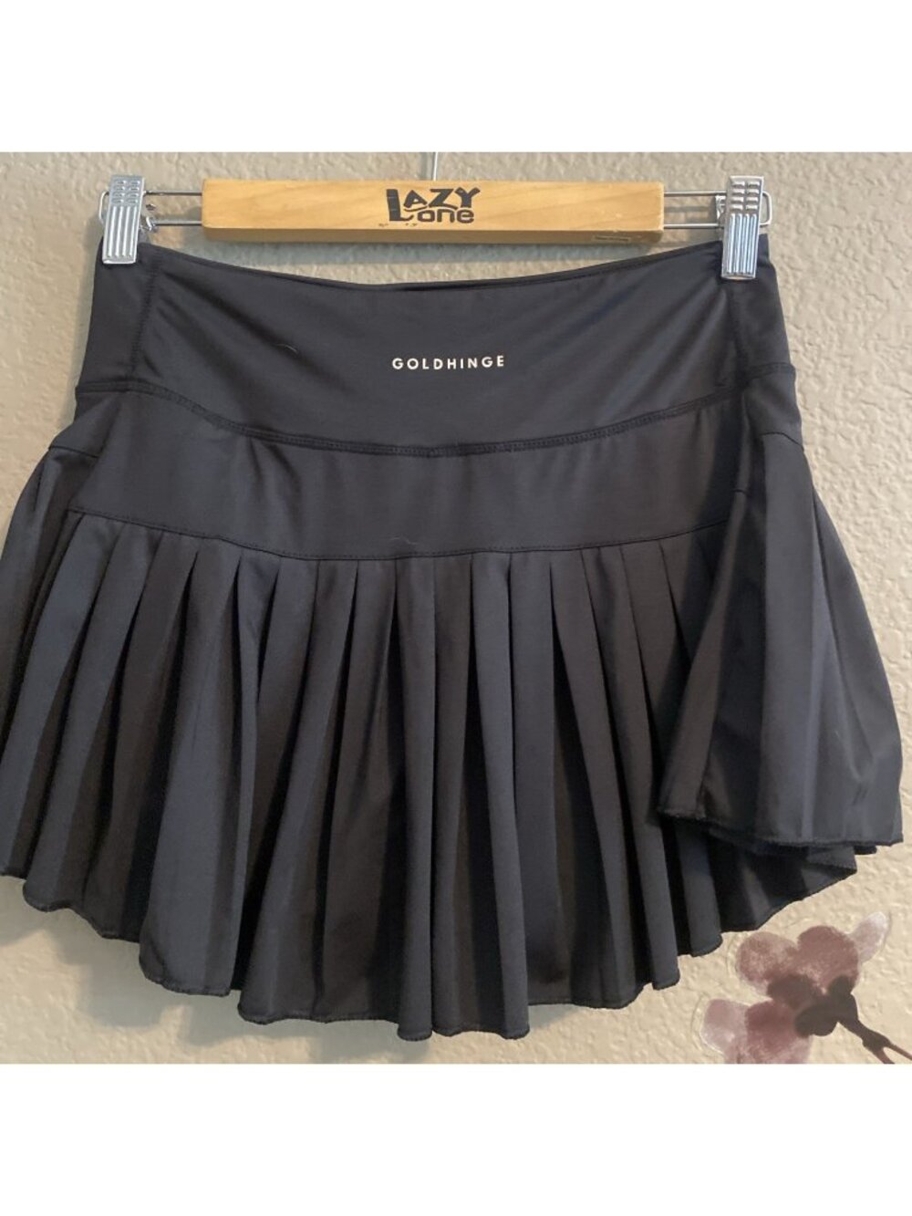 goldhinge tennis skirt S Black Prep Sporty Collegiate, Athletic Pleated